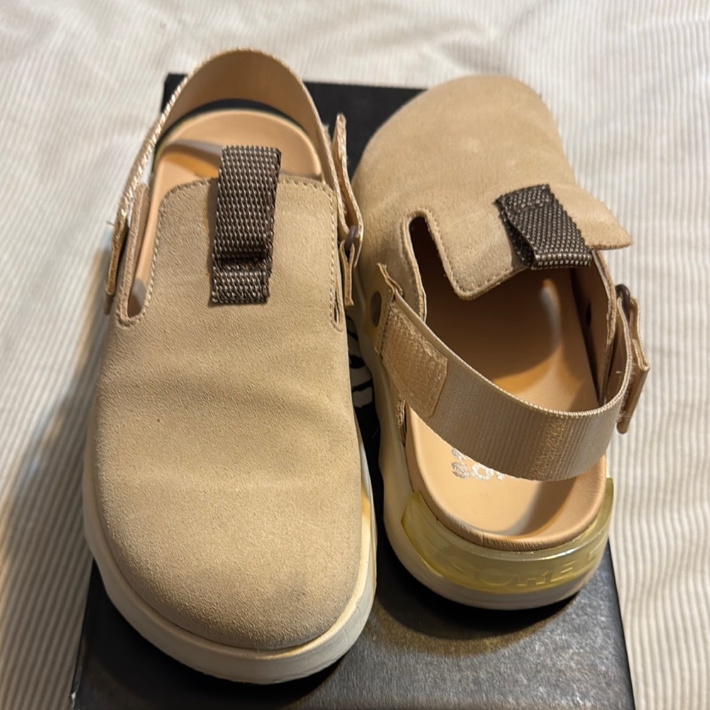 Sorel Tan and Brown Mules Comfortable Slip-On Shoes